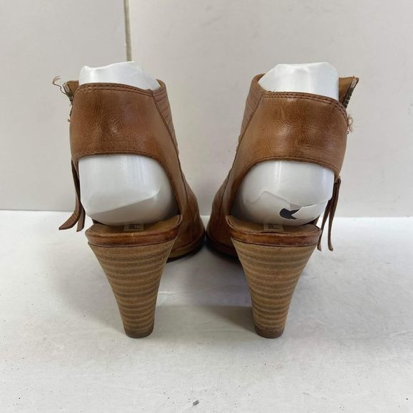 Paul Green Women's Cayenne Brown Leather Sliced Peep Toe Booties UK 3 US 5,5 - Picture 8 of 12